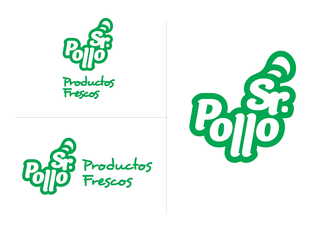 Logotipo y frase de apoyo para pollería.