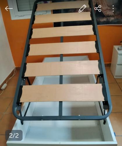 Canapé abatible Blanco cama de 90 x 190x 35