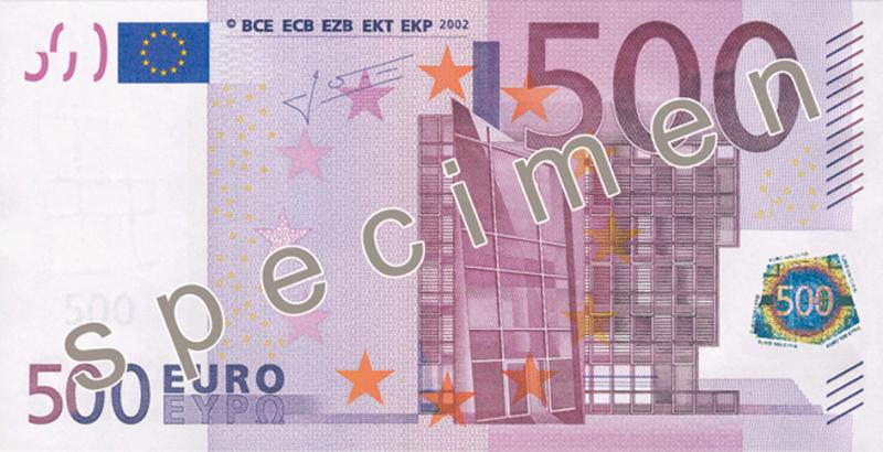 billet 500 euros spécimen