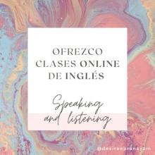 Ofrezco clases online de inglés. Speaking and listening