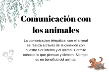 Comunicación telepática con los animales